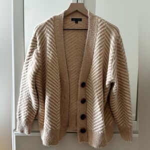Chunky Herringbone Cardigan Sweater